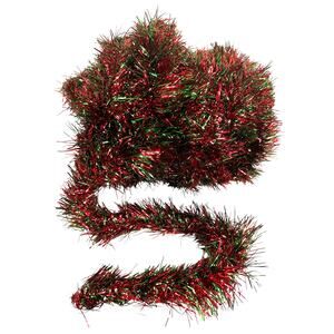 Vintage Red Green Feather Tinsel 47 Feet in 3 Sections Christmas Tree Wreath